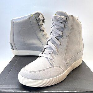 Sorel Out N About II Gray Suede Wedge Booties Sneaker Waterproof Women Size 9